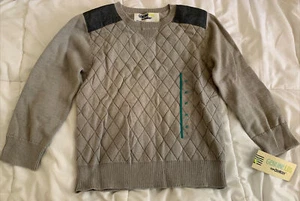 NEW TAGS OSHKOSH GENUINE KIDS BOY SIZE 4T GRAY LIGHT SWEATER DIAMOND SHAPED - Picture 1 of 12