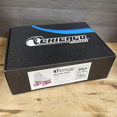 Patines de pista ligeros Chicago para niñas, blancos, talla US 4, CRS1900 nuevos Foto 1 de 3