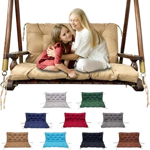 Porch Replacement Swing Cushions for Outdoor: 2-3 Seater Garden Waterproof Patio - Picture 1 of 12