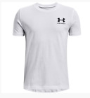 Under Armour Cotton Short Sleeve T-Shirt Junior Boys White UK Size YXL #REF12