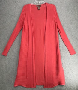 Alexandra Oak Midi offene Strickjacke Pullover Gr. M Langarm koralle - Bild 1 von 8