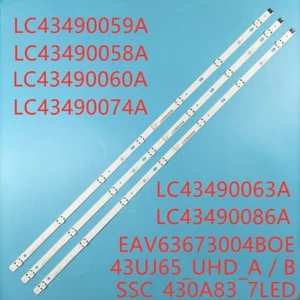 3 BARRETTES LEDS BACKLIGHT POUR TV LG 43UJ630V 43UJ6307 43UJ670V 43UJ6350 43UJ65 - Photo 1/5