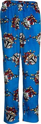 Unisex Adulto Star Wars Yoda Grogu Enredado Luces de Navidad Azul Pantalones de Salón Foto 1 de 4