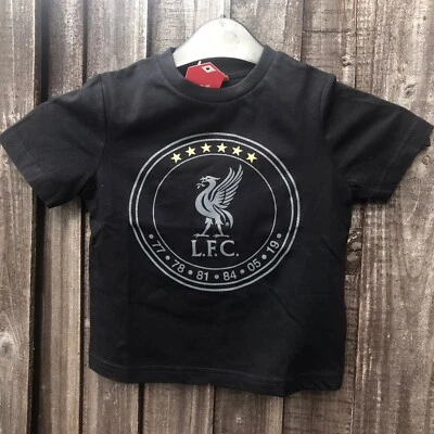 Liverpool FC kids T-shirt, 3-4yrs. Official Club Merchandise. Black. BNWT. - Image 1 of 4