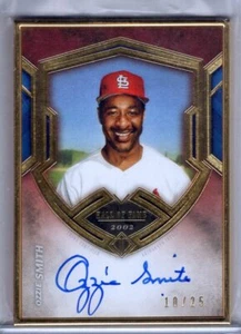 2020 Transcendent Hall of Fame Auto OZZIE SMITH Gold Frame AUTOGRAPH 10/25 Topps - Picture 1 of 1