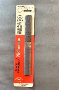 Nicholson 21860 Black Diamond 8" 4 in Hand Rasp File No. 21860 Made in USA NOS - Picture 1 of 12