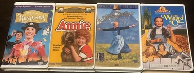 Classic Children & Family VHS Lot Of 4: Sound Of Music, Mary Poppins, Annie,… - Image 1 of 4
