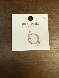 PuraVida Luna Quartz Ring In Rose Gold Size 6 new - Picture 1 of 2