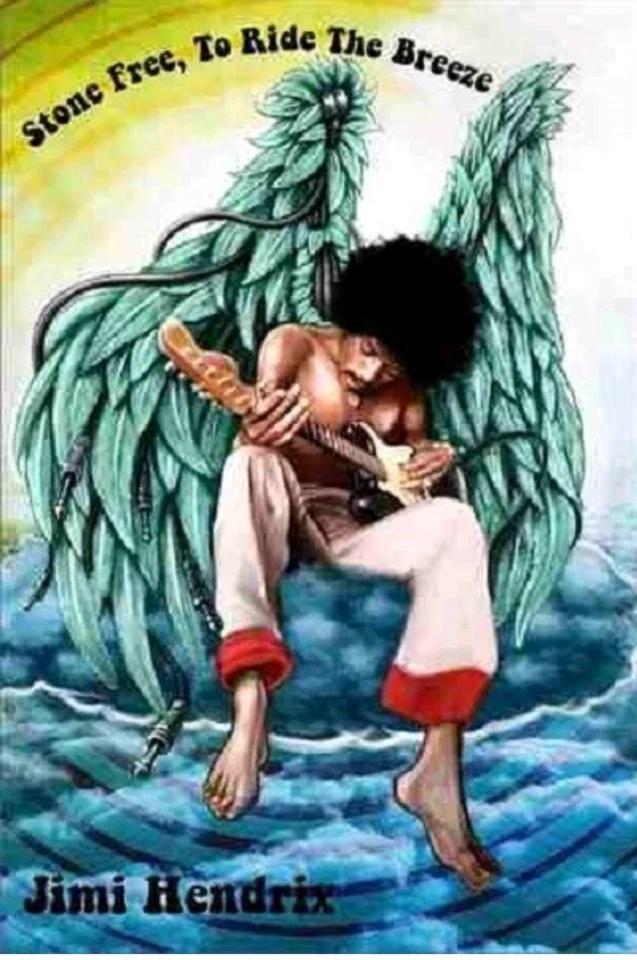 ДЖИМИ ХЕНДРИКС КРЫЛЬЯ КАМЕНЬ БЕСПЛАТНЫЙ ПЛАКАТ (61 X 91 СМ) КАРТИНА ПЕЧАТИ НОВЫЙ ИСКУССТВА B779  - Изображение 1 из 1