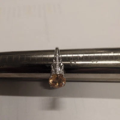 Anillo PAJ CZ 925 con piedra naranja talla 11 Foto 1 de 4