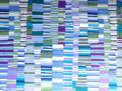 KAFFE FASSETT SHIRTSTRIPES BLUE (MIDNIGHT) GP51   24 in X  WOF  original issue - Image 1 of 2