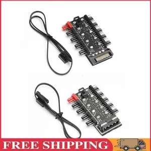 Motherboard 4 Pin PWM Kühlerlüfter HUB Splitter PC Speed Controller Adapter - Afbeelding 1 van 15