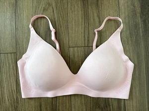 Victoria's Secret Bra Lightly Lined Wireless Comfort Bra Pink Padded Large L NEW - Picture 1 of 9