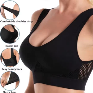 Breathable Wireless Sports Push up Bra – Padded, Seamless & Supportive Bra - Picture 1 of 11