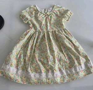 SHABBY CHIC Girls Floral Cotton Dress Size 7 Prairie Cottagecore Country - Picture 1 of 5
