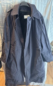 NEW Black US Army Trench Coat 46L - American Apparel - - Picture 1 of 5