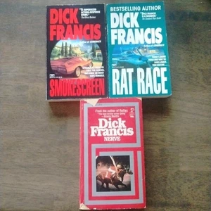 Dick Francis Paperback Lot Of 3 Nerve Rate Race Smokescreen Fawcett Pocket ,1971 - Picture 1 of 10
