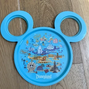 Disney Park DCA Food & Wine Festival Magic Key Blue Mickey Mouse Head Tray Plate - Picture 1 of 4