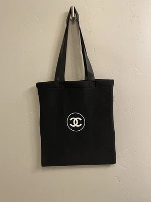 Chanel Women’s Black GWP Novelty Thick Puffy Mesh Tote Bag W/Logo (flaw?) - Image 1 of 4