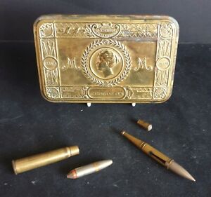 WW1 British Princess Mary Brass Gift Tin & Pencil for The Troops - Xmas 1914