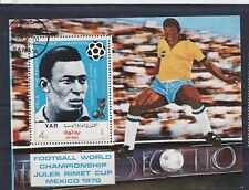 Yemen Brazil Soccer Pele Souvenir Sheet 1970 A-3