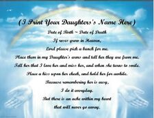 If Roses Grow in Heaven Personalized Poem Gift For That Special Daughter