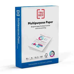 Papel Blanco TRU RED 8.5" x 11" Multiusos 96 Brillo 500 Hojas/Resam - Imagen 1 de 5