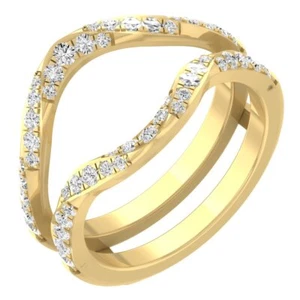 0.5Ct Lab Grown Diamond Enhancer Wrap Fashion Ring Size 7 10K Yellow Gold 3.06gm - Picture 1 of 10