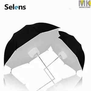 2PCS Selens 33" Black & Silver Umbrella Photo Studio Lighting Umbrellas Softbox - Picture 1 of 11