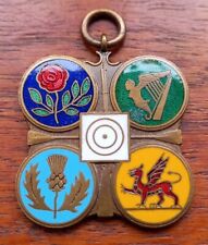 Nice 1954 England Ireland Scotland Wales Small Bore Rifle Assoc Enamel Medal