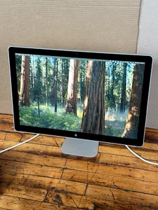 Apple Cinema Display 24" LED A1267 with USB C Display Adapters Tested Works - Picture 1 of 19