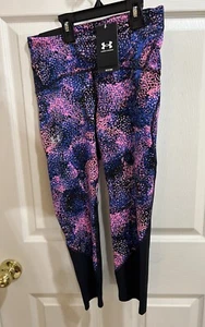 NUEVO CON ETIQUETAS Under Armour Mujer Rosa Negro Azul Púrpura Leggings Atléticos Talla Med - Imagen 1 de 7