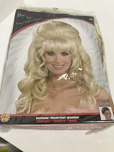 Flirty Fantasy Wig Blonde Bouffant Fancy Dress Halloween Adult Costume Accessory - Picture 1 of 2