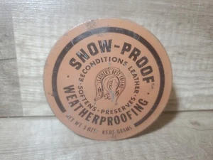 Vintage Snow Proof Waterproofing 3 oz. Leather's Best Friend Tin Weatherproofing - Foto 1 di 6