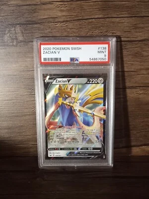 Pokemon Zacian V 138/202 Sword & Shield Base Set Holo - PSA 9 MINT! - Image 1 of 2