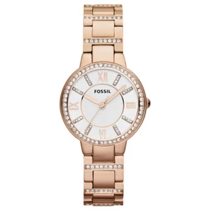 Orologio Donna Fossil Virginia Solo Tempo Acciaio Oro Rosa ES3284 NUOVO E ORI... - Foto 1 di 5