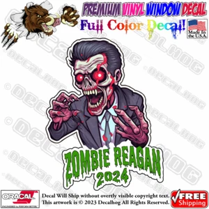Zombie Reagan 2024 Ronald Reagan Full Color Car Truck Window Vinyl Decal Sticker - Bild 1 von 9