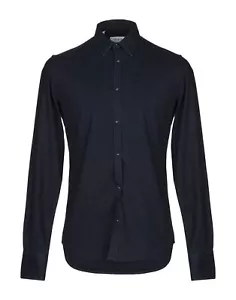 Men's Aglini Blue Cotton Denim Shirt - Picture 1 of 3