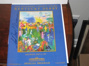 Autographed 1997 Kentucky Derby Program Cover by Artist LeRoy Neiman - Picture 1 of 3