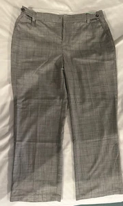 Pants boys NWT Charter Club Classic Fit Trouser Gray Light Plaid Size 12 - Picture 1 of 3