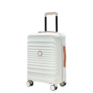 28 Inch Hardshell Luggage USB Port Spinner Wheel Suitcase Light TSA Lock White - Picture 1 of 16