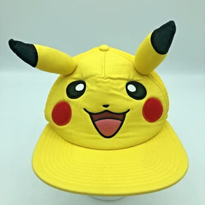 Original Pokemon Snapback Mütze gelb Pikachu mit Ohren Cap 3D Mesh Trucker 115665 - Bild 1 von 20