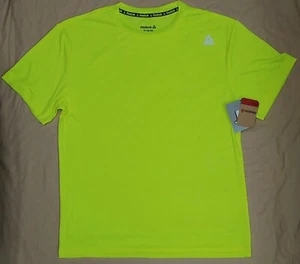 Reebok Neptune Crewneck Shirt Gym Exercise Neon Yellow Men's Medium-Large - Picture 1 of 3