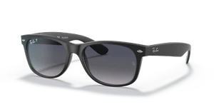 Occhiali da sole Ray-Ban New Wayfarer Classic nero opaco polarizzati 52 mm RB2132 601S78 - Foto 1 di 7