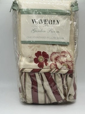 De colección Waverly Garden Room Vintage Rosa Estándar Almohada Falsa Casa De Colección 2000 Foto 1 de 4