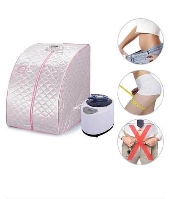 Mobile Dampfsauna Wärmekabine Saunakabine Sitzsauna Heimsauna | Silber - Bild 1 von 4