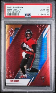 Tom Brady PSA 10 2021 Panini Phoenix Fire Burst Prizm #1 *306 - Foto 1 di 2