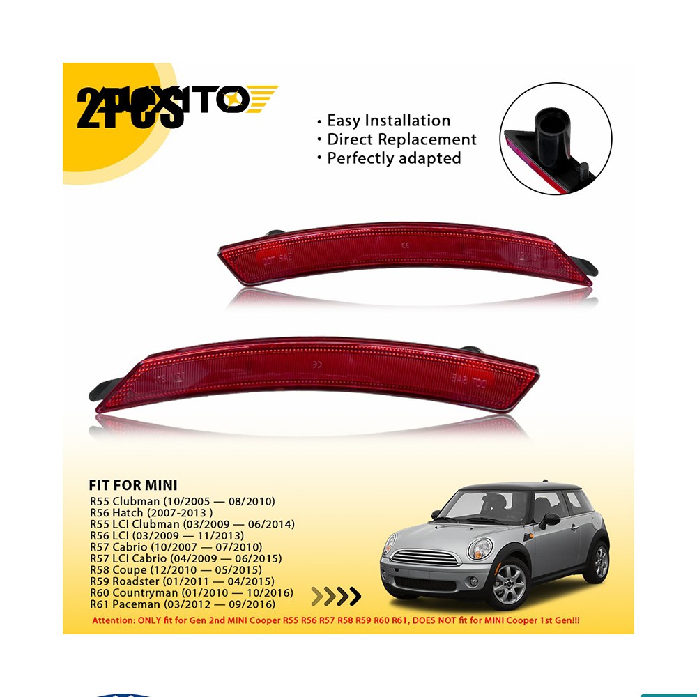 Feux De Jour Longue Portée - Version NOIRE - Mini FULL LED R55 R56 R57 R60 06 15 - Foto 9