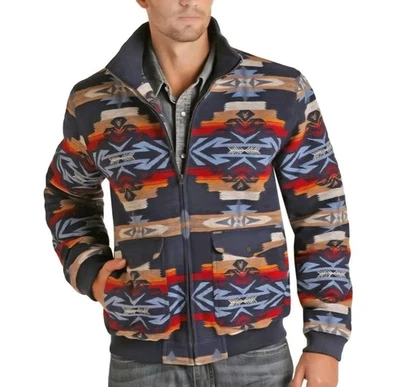 Abrigo de bombardero azteca de algodón para hombre Rock & Roll talla M vaquero acolchado suroeste nuevo con etiquetas Foto 1 de 4
