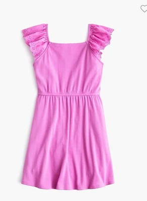 J. Vestido Crew Niñas Acanalado Manga Ojales Talla 7 Nuevo Con Etiquetas Foto 1 de 4